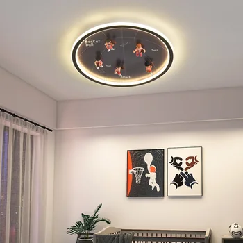 Баскетболен тавана фенер Slam Dunk, домашен тавана лампа, основна спалня, детска кухня, дневна, стълби към таванско помещение, led осветление