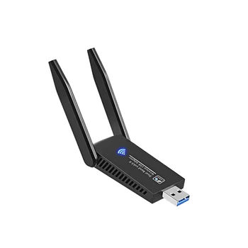 Безжична мрежова карта WiFi USB 3.0 1300 М адаптер AC1300 с антена за преносим КОМПЮТЪР мини-ключ