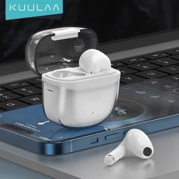 Безжични слушалки KUULAA TWS Bluetooth 5.0, сензорно управление бас за слушалки, дълго време на изчакване, спортни слушалки, слот музикални слушалки