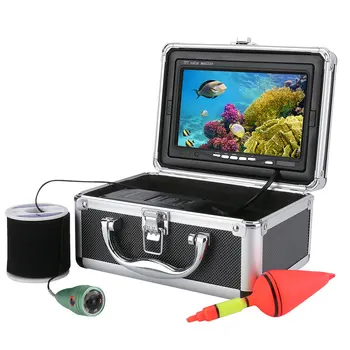 Безплатна доставка! MOUNTAINONE Комплект видеокамери за подводен риболов на 30 м от 1000 твл, 6 бр., led светлини със 7-инчов цветен монитор
