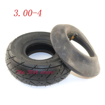 Висококачествена вътрешна тръба 3,00-4 и външна гума за электроскутера Knobby за картинг, шоссейная гума