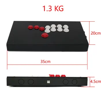 Всички бутони RAC-J800B Hitbox контролер Стил Аркаден Джойстик Fightbox Игрова Конзола Fight Стик за PS4/PS3/PC Sanwa OBSF-24 30