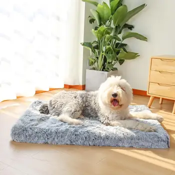 Голяма подложка за легло за кучета от пяна с памет ефект, дишащи легла за кучета, водоустойчив кадифе нескользящая легло за домашен любимец за малки, средни и големи кучета Cama Perro