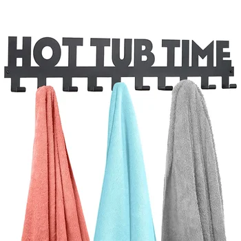 Градинска закачалка за кърпи за гореща вана - голяма здрава закачалка за кърпи за гореща вана на открито за съхранение на вашите кърпи / хавлии и хавлиени в стил