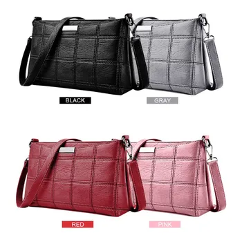 Дамска чанта, кожена клетчатая чанта-месинджър, малка квадратна предпоставка за дизайнерски чанти с високо качество bolsa feminina Sacs dame