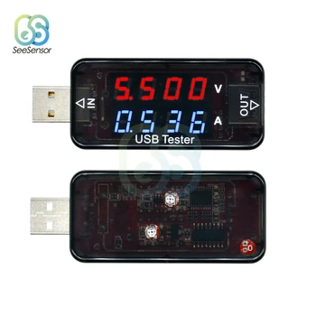 Двойна USB волтметър Амперметър тестер ток напрежение LED дигитален дисплей зарядно Д-р USB Индикатор за зареждане
