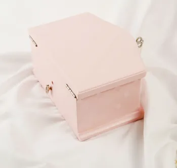 Дървена музикална ковчег с балерина с огледало за момичета, розов детски музикален ракла за съхранение на бижута