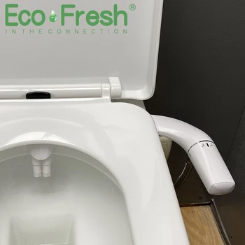 Дюза за биде Ecofresh Ультратонкая дюза за тоалетната чиния, биде с две дюзи, регулируемо налягане на водата, неэлектрический спрей за задника