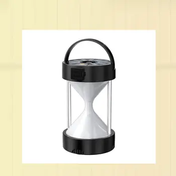Екипировка за къмпинг лампа във формата на пясъчен часовник, кабел за зареждане аварийно фенерче с магнитна структура Type-c, Abs, уличен фенер голям капацитет, стабилен