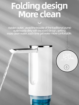 За Xiaomi творчески електрически бочкообразный водна помпа домакински акумулаторна батерия USB сгъваем диспенсер за вода автоматичен диспенсер за вода