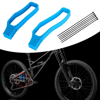 Защита на велосипед верига за планинските пътища, P-образен механизъм за завъртане, гумени релси верига с кабелни стяжками, аксесоари за колоездене