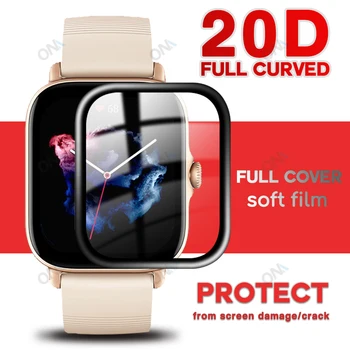 Защитно фолио За умни часа Huami Amazfit GTS 3 2 2E Mini GTS3 GTS-3 20D извити на цял екран защитно фолио (не Стъклени