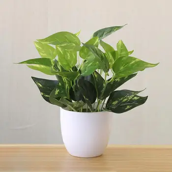 Изкуствено растение с листа, реалистично многофункционално пластмасови неувядающее светъл моделиране на Бонсай, декорация за дома и градината, сватбена украса
