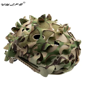 Калъф за тактически бързо шлем VULPO, 3D камуфляжный калъф за каска, текстилен калъф за бързо шлем, аксесоари за ловно страйкбольного шлем