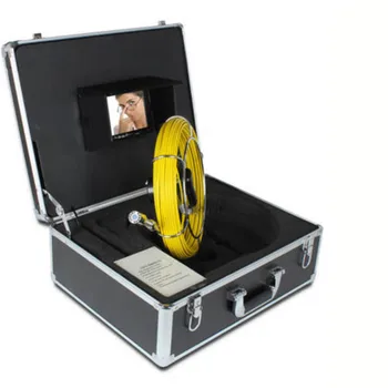 Камера видеоинспекции дренажна тръба с 20-метров кабел и 7-инчов TFT LCD