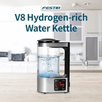 Кана за вода, обогатени с водород V8, 2л, генератор на водород вода SPE, машина за затопляне на здравословни дейонизирана вода, умен филтър за пречистване на вода