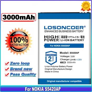 Капацитет на батерията LOSONCOER S5420AP 3000 mah 9.5 Wh за NOKIA C1 TA-1165 Battery