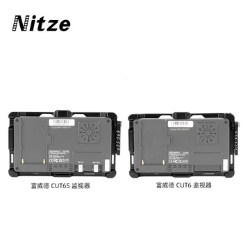 Клетка за монитор NITZE за Feelworld CUT6/CUT6S с Кабел, Съвместими с HDMI, за кабелна скоба Monitor Rig
