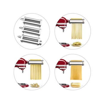 Комплект за пресоване на юфка за тестени изделия KitchenAid, поставка за спагети, от неръждаема стомана дюза за миксер bosch.между, кухненски инструмент