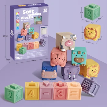 Комплект за сглобяване на модели със собствените си ръце, за деца, мек пластмасов куб, детски топки за ръце, забавни забавни играчки за заснемане, водоустойчив играчка за баня, интерактивна