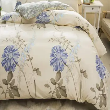 Комплект спално бельо с принтом маргаритки, комплект пододеяльников с флорални принтом, комплект от 3 теми, стеганое одеяло на ивици, завесата в цветенце, тапицирана с 2 възглавнички за жени