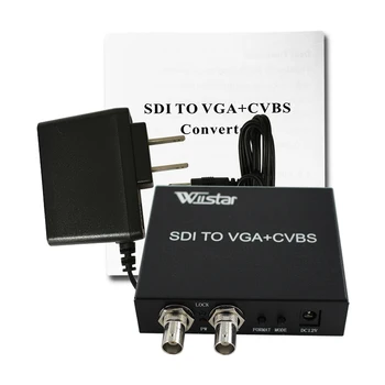 Конвертор Wiistar SDI VGA + AV с SDI Loop Out SDI в 3RCA Адаптер за SD 3G HD-SDI за PC Лаптопи HDTV