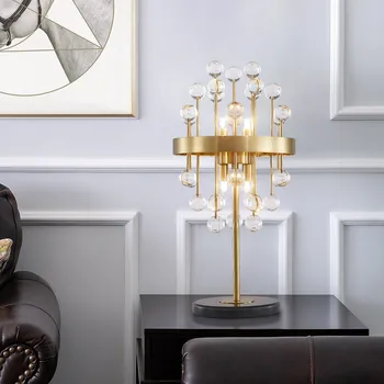 Креативен мрамор led настолна лампа в стил постмодерното, нощно шкафче за хол, спални, луксозна настолна лампа G9, златна настолна лампа за дома, стъклени осветителни тела