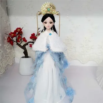 Креативна кукла костюм в китайски стил, ретро-страхотна дрехи, древна кукла-принцеса, кукла ръчно изработени, традиционна кукла Ханфу LE072