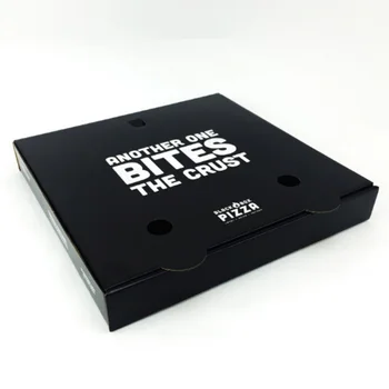 Кутия за пица 12-16 см, изработени по поръчка, плисирани черна кутия за пица 15 инча