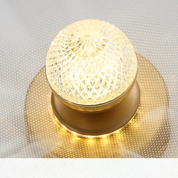 Лампа, луксозен модерен минималистичен лампа за коридора, ретро тавана лампа във формата на листа на лотос, лампата за вход на верандата, домашен лампа за антре