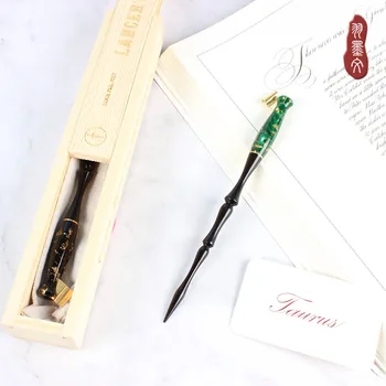 Луксозен Държач За Писалка За Английската Калиграфия Dip Pen Es Lancer Designe Style С Опаковка В Дървена Кутия