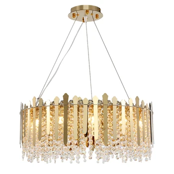 Луксозна led полилей K9 Crystal, осветление за всекидневната, украса за вили, окачена лампа, дизайнерски полилей в постмодерния стил