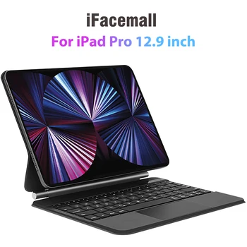 Магическа клавиатура iFacemall с подсветка за iPad Pro 12 9 12,9 М2 2022 Keyboard folio