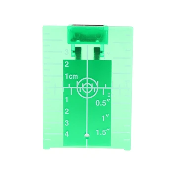 Магнитна зелена цел за бутам лазерно ниво с появата на линията, измерване на разстояния