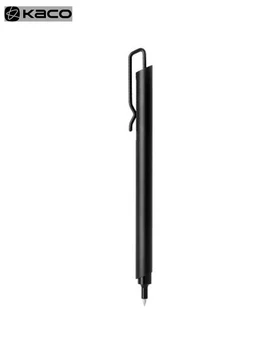 Метална писалка за означения KACO Клип 0,5 мм, гел химикалка с черно мастило, KACOGREEN със скоба за дръжки, дръжка нов дизайн за офис, с кутия