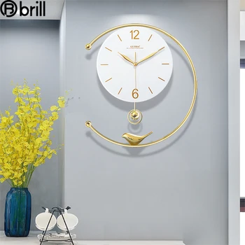 Механизъм, Стенни Часовници с Махало Nordic Silent Wall Clock Home Decor Най-Продаваните Стоки 2021 година Zegar Scienny Duvar Saati Klok