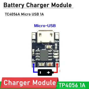 мини TP4056 1A кабел за зареждане на модул Micro USB с една единица на 3,7 В 18650 литиево-йонна батерия Зарядно устройство Такса защита от претоварване работен ток