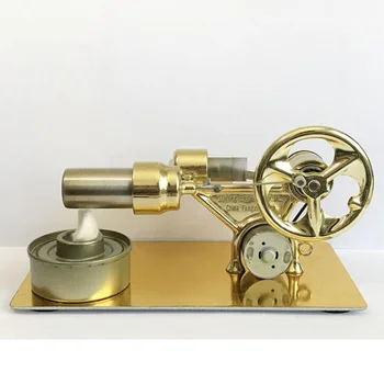 Мини-двигател на Стърлинг с горещ въздух Модел на двигателя Мощност на потока Модел на физическия експеримент на Образователна и научна играчка, подарък за децата