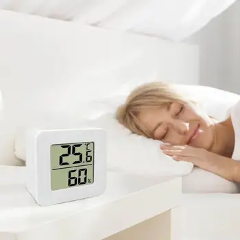 Мини цифров влагомер стаен термометър влага с превключвател на температурата LCD интелигентен влага за Нов дом