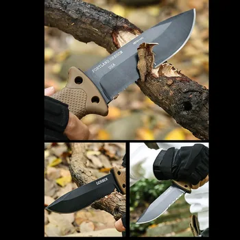 Многофункционален нож за оцеляване в дивата природа, предназначени за пехота, ловен нож, огън в джунглата, скално катерене, риболов, спешно инструмент, ул.