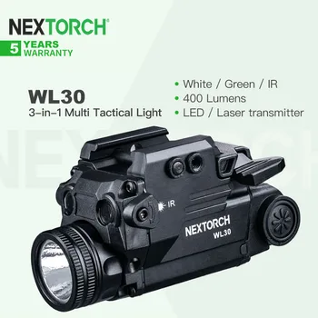 Многофункционален тактически фенер Nextorch WL30 3 в 1 с Видима светлина, Зелен лазер и инфрачервени лъчи, лазер за универсални направляващи Picatinny