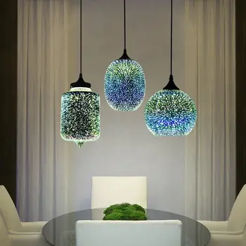 Модерен стъклен led кристална окачен лампа Осветление за хол, трапезария, спалня, бар, антре, украса за дома, тавана лампа
