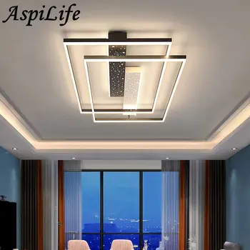 Модерна led полилей, прости таван, осветителни тела, декорация на дома, за хол, спалня, кухня, лампа Smart Indoor AC85-260V