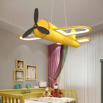 Модерни led висящи осветителни тела за детска стая, детска стая за момчета, начало декор, тавана лампа, за определяне на самолета