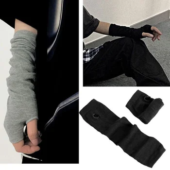 Модерни ръкавици без пръсти, топли възли armlets в лента за cosplay, дамски слънчеви ръкавици, запазването на топлина, маншети, ръкавици за шофиране
