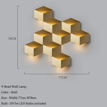 Модерният led, с монтиран на стената лампа Творчески геометричен монтиран на стената лампа, Нощно шкафче за спалня в минималистичен фон стълбище преминаването на коридор стенни аплици