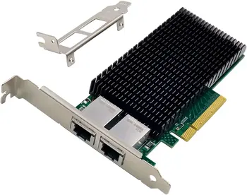 Мрежов адаптер с две конвергентными карти на PCI-e X8 10G за мрежов сървър с чип на Intel X540-AT2, в сравнение с X540-T2, се приспособяват към локална мрежа PCI Express 10Gbase-T.