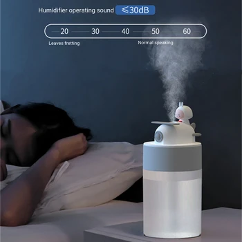 Мультяшная кукла-астронавт Електрически овлажнител на въздуха USB Ултразвукова ароматни дифузер за вода със студена мъгла за домашно стая Humidificador Difusor