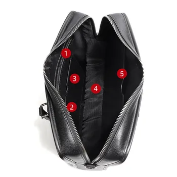 Мъжка чанта от естествена кожа, бизнес офис чанта за документи с формат А4, мъжка чанта за лаптоп, с висококачествена чанта-месинджър, голям портфейл