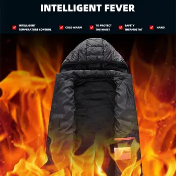 Мъжката есенно-зимния памук жилетка с интелигентни топъл, USB инфрачервен електрически жилетка, плюшени камуфляжные топли зимни якета